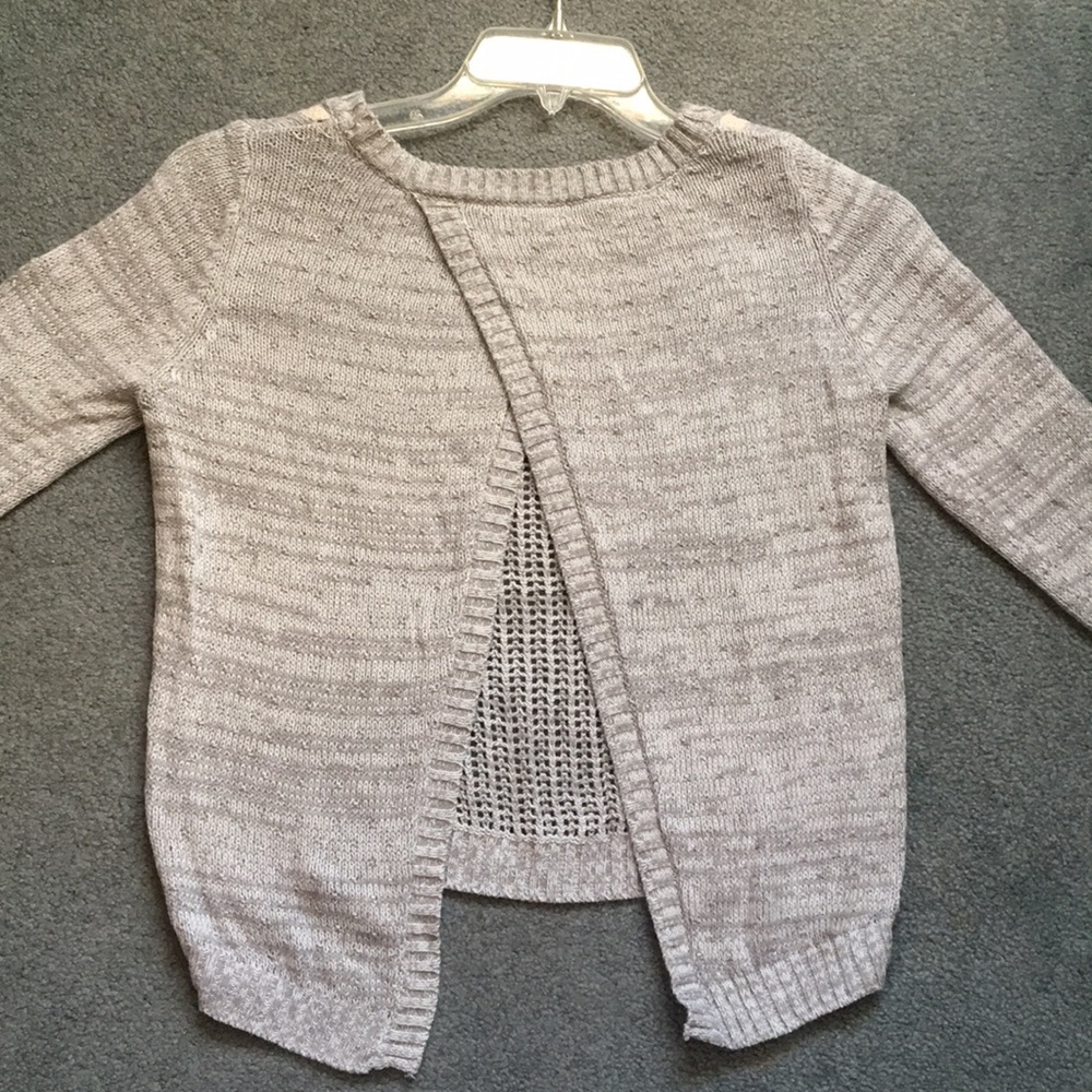Cute Grey Cross Back Sweater - Picture 4 of 4